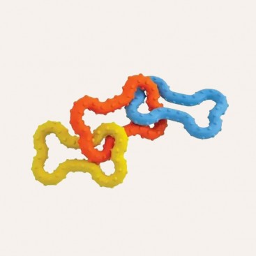 Игрушка для собак 3 миникосточки Petstages - Mini Bone Tug (разноцветные)