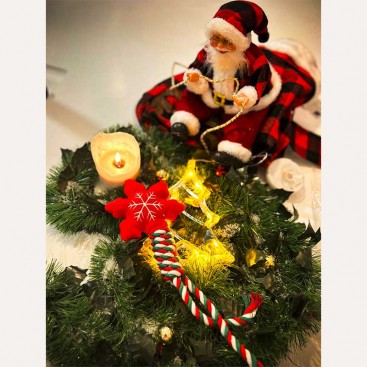 Різдвяна іграшка для собак квітка з канатом PetsIn - Christmas Flower Rope