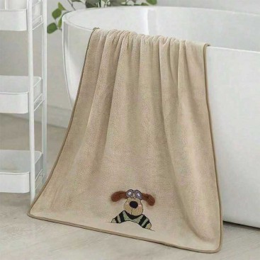 Рушник для тварин iз собачкою PetBath - Khaki Dog, S