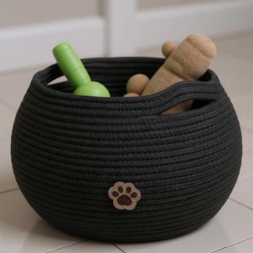 Корзинка для хранения игрушек PetsIn - Round Black