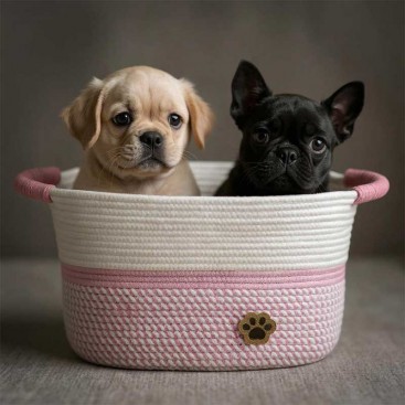 Кошик для зберігання іграшок PetsIn - Double Paw Pink