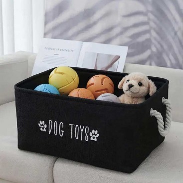 Корзина для хранения игрушек для животных PetLobby - Dog Toys Black