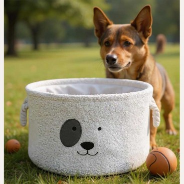 Корзина для хранения игрушек круглая PetsIn - Doggy Milk