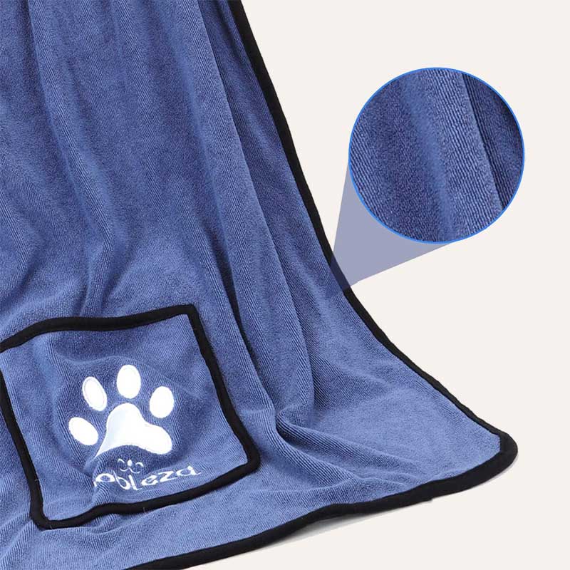Рушник для домашніх тварин з кишеньками Nobleza - Blue
