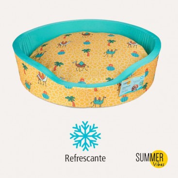 Охолоджуюче ліжко для собак Summer Vibes - Camel Fresh Cooling, M (60 x 50 x 16 см)