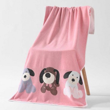 Рушник для тварин PetBath - Three Dogs Pink (70x140 см)