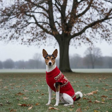 Свитер для собак красный с оленями PetsIn - Christmas Deers red, M