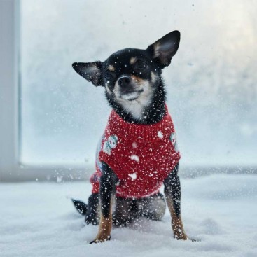 Светр для з імбірними пряниками та сніговиками PetsIn - Christmas Gingerbread & Snowmen red, XXL