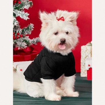 Свитшот для больших собак черный с Сантой PetsIn - Santa, 3XL