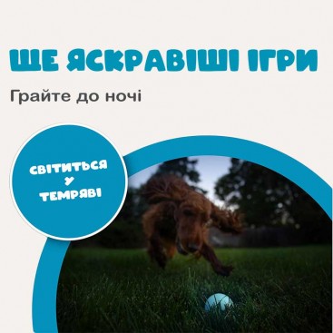Інтерактивна іграшка для собак Planet Dog - Strobe Ball Blu
