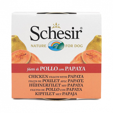 Консерва для собак з куркою та папаєю Schesir - Chicken Papaya, 150 г