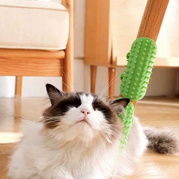 Масажна щітка для котів силіконова Self Groomer - Green