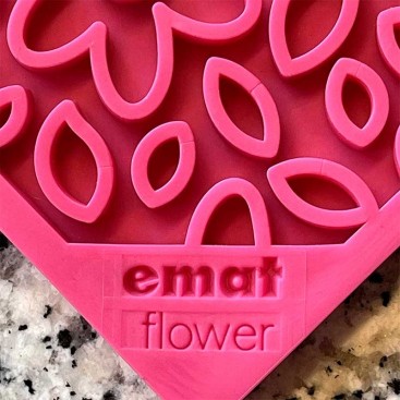 Силіконовий килимок для злизування ласощів  SodaPup - Flower Power Design eMat, рожевий L