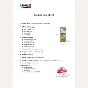 Сырные кранчи с черным тмином и кокосовым маслом SwissCowers - Anti Parasite, 30 г