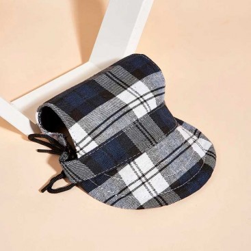 Кепка для собак у клітинку Tail Up - Plaid Pet Cap, blue XL