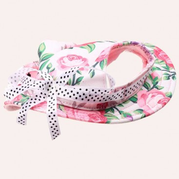 Капелюх для собак MaruPet - Flower print hat with bow, L
