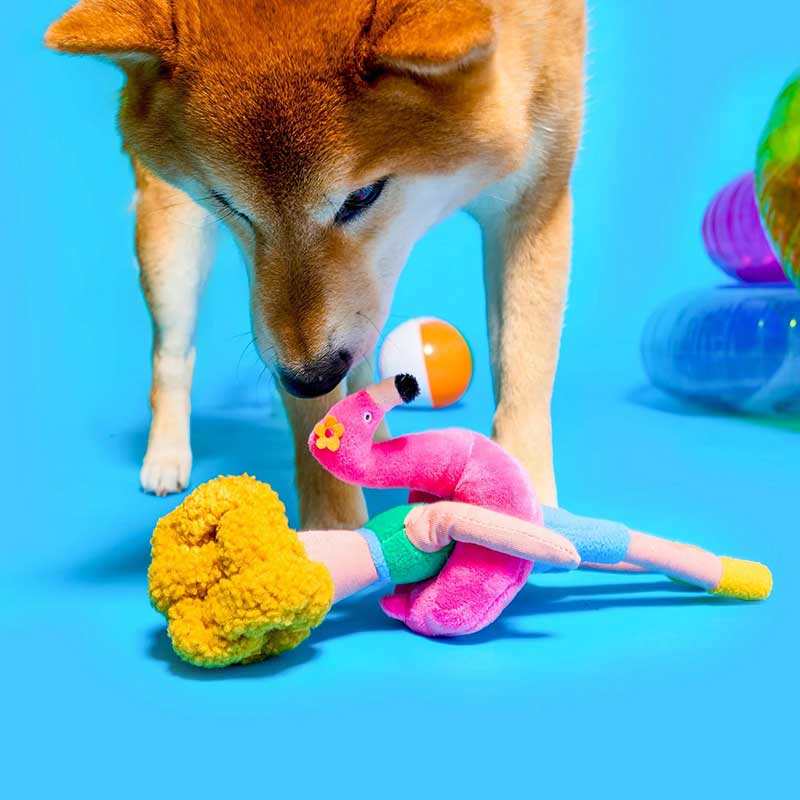 Интерактивная игрушка для лакомств thefurryfolks - Hooman Nosework Toy Flamingo