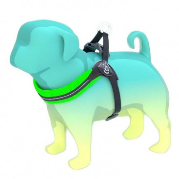 М'яка сітчаста шлея Tre Ponti - Easy Fit Neon Mesh з регулюванням - Green, розмір 2