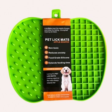Силіконовий килимок для злизування ласощів UpSky - Apple Green