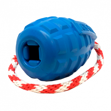 Прочная игрушка для лакомства с канатом USA-K9 - Grenade М, blue