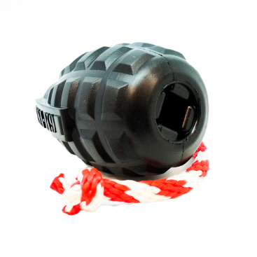 Прочная игрушка для лакомства с канатом USA-K9 - Grenade L, black
