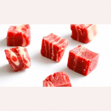Ласощі для собак шматочки мармурової яловичини Wanpy - Beef Marbled Bites, 100 г
