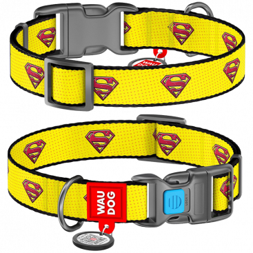 Нашийник для собак Collar - WauDog Nylon Superman-2, ш-15 мм, д.23-35 см