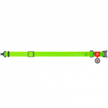 Водостійкий нашийник з QR-паспортом WauDog - Waterproof Green, 24-40 см