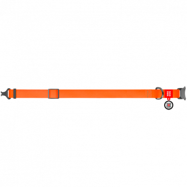 Водостійкий нашийник з QR-паспортом WauDog - Waterproof Orange,ш.25мм,дл.31-49 см