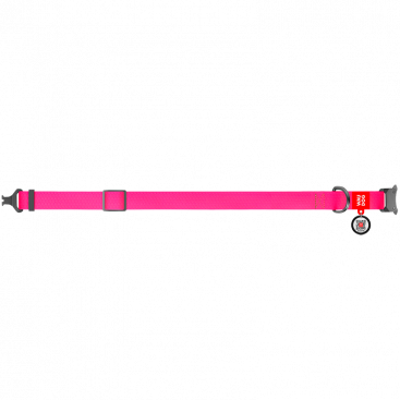 Водостойкий ошейник с QR-паспортом WauDog - Waterproof Rose, 31-49 см