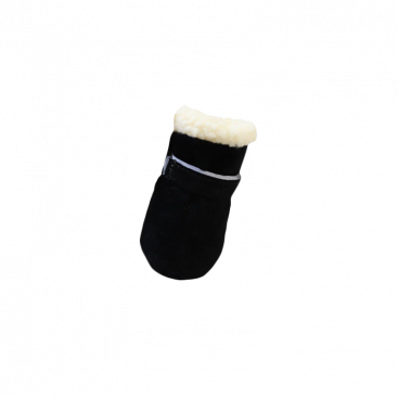 Хутряні черевики для собак Pet Dog Shoes black, S (4х3,5 см)