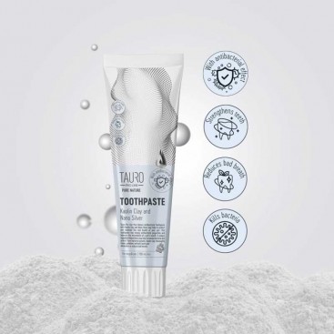 Антибактериальная зубная паста Tauro Pro Line Pure Nature с каолином и наночастицами серебра