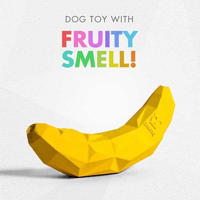 Надміцна іграшка з отвором для ласощів Zee.Dog - Super Banana