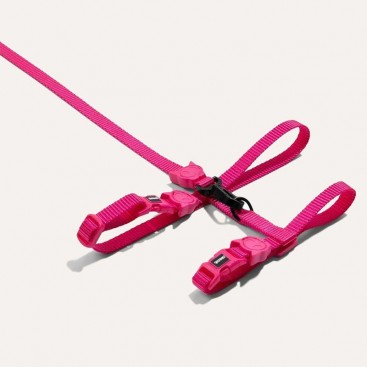 Набір шлея та повідець для котів Zee.Cat - PINK LED HARNESS + LEASH SET