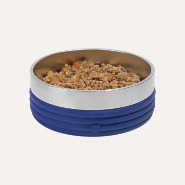 Миска для животных на силиконовой основе Zee.Dog - Tuff Bowl Medium Rings Blue