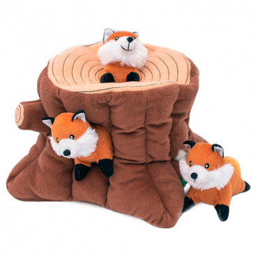 Интерактивная игрушка лисы и пень Zippy Paws - Fox Stump + 3 Foxes