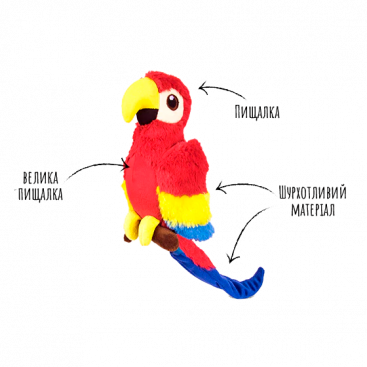 Мягкая игрушка для собак в виде Попугая Fetching Flock Perroquet