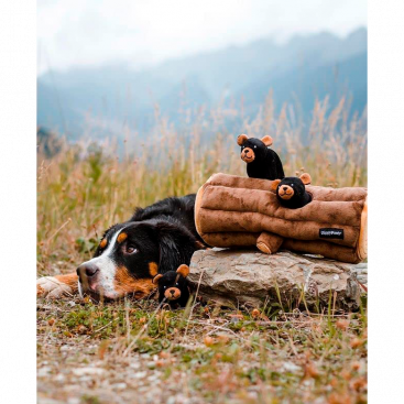 Мягкая игрушка для собак Zippy Paws - Black Bear Log