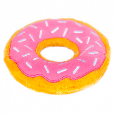 М'яка іграшка для собак з пищалкою пончик   Zippy Paws - Strawberry Donutz, 18 см рожевий
