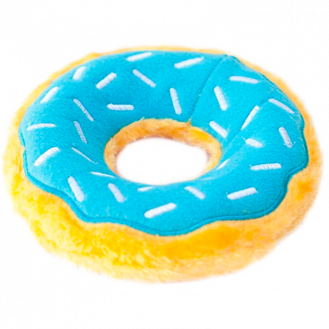 М'яка іграшка для собак з пищалкою пончик чорничний  Zippy Paws - Blueberry Donutz, 18 см