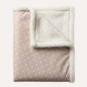 Двостороння водонепроникна ковдра з хутром Montmorency - Hearts 1х1,5 м