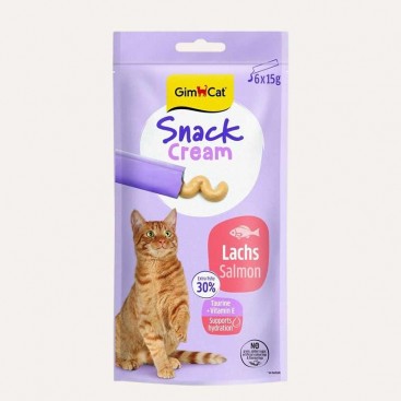 Ласощі GimCat Snack Сream Salmon для котів з лососем 6х15 г