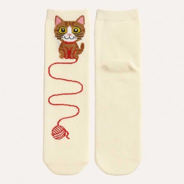 Шкарпетки з котиком та клубочком Vincent - Cat with ball of thread, 36-41
