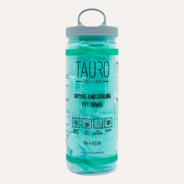 Охлаждающее полотенце для животных Tauro Pro Line - Drying and Cooling Pet Towel Green, 64x43 см