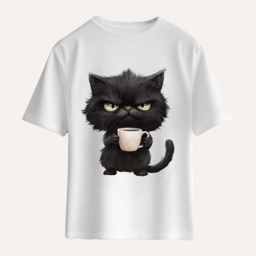 Футболка жіноча InLove - Cat with cup, XL