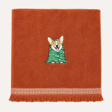Полотенце для собак с вышивкой корги Montmorency - Corgi Towel (50x100 см)
