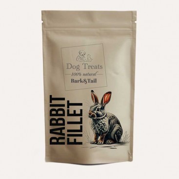 Натуральное лакомство для собак чипсы из филе кролика Bark&Tail - 100 % Rabbit Fillet, 50 г