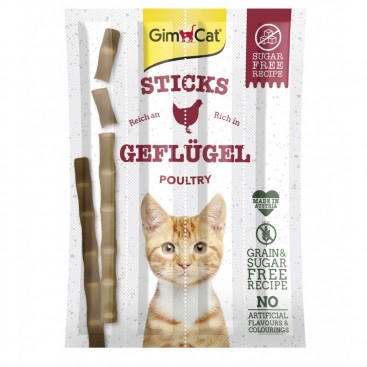 М'ясні палички для котів з куркою GimCat - Sticks 4 шт, 20 г