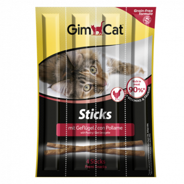 М'ясні палички для котів з куркою GimCat - Sticks 4 шт, 20 г