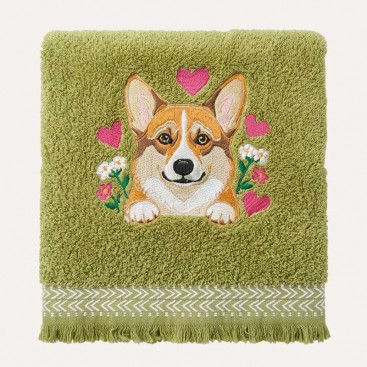 Полотенце для собак с вышивкой Montmorency - Cute Corgi (50x100 см)
